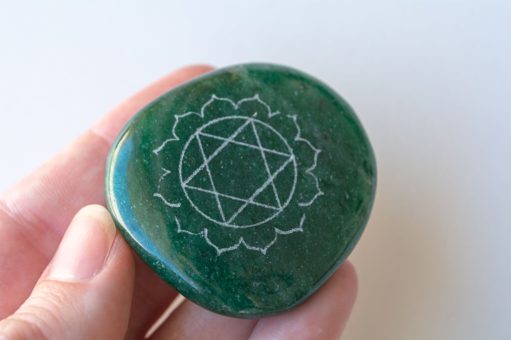 Brazilian Green Aventurine heart chakra palm stone | Crystals Perth & Fremantle WA
